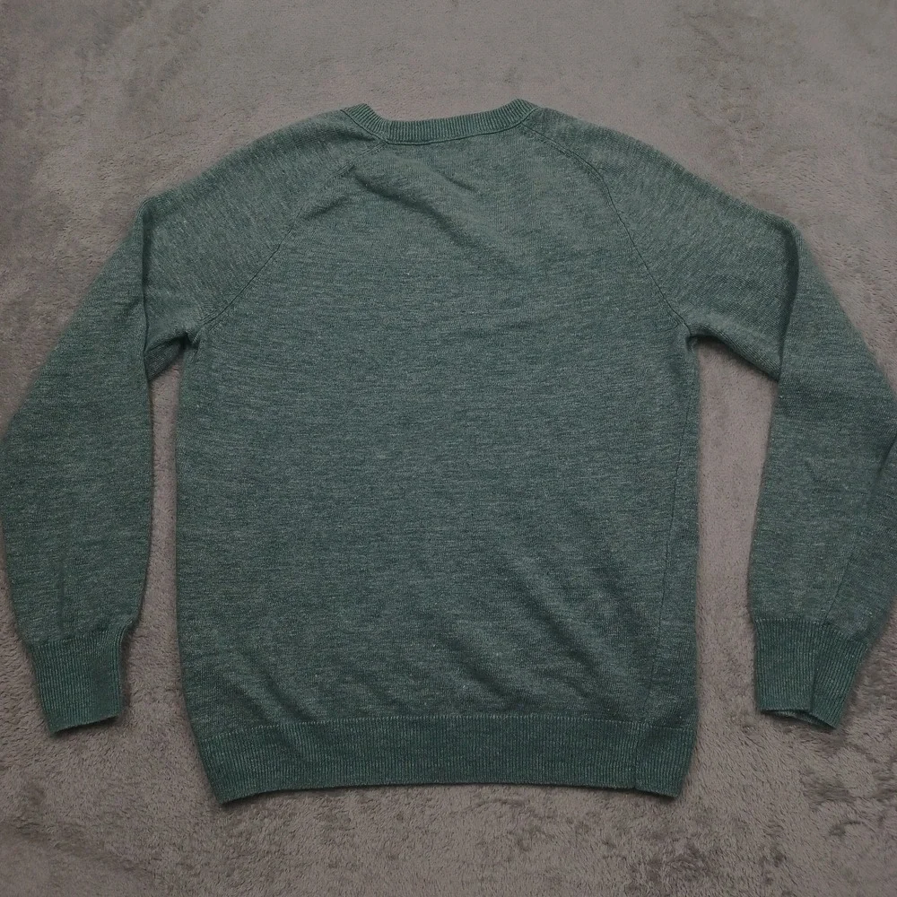 J Crew Sweater Womens‎ XS Green Pullover Crew Neck Casual Linen Blend